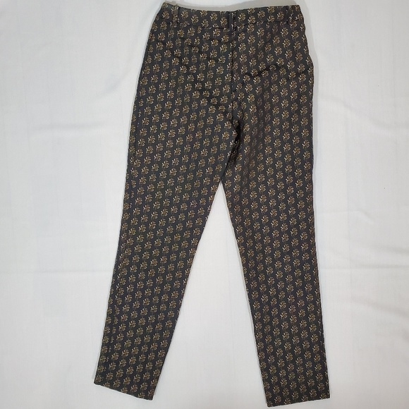H&M Black Pants w/ Gold & Silver Pattern Threading - Picture 5 of 7